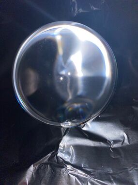Amlong Crystal Ball and Lion Resin Stand